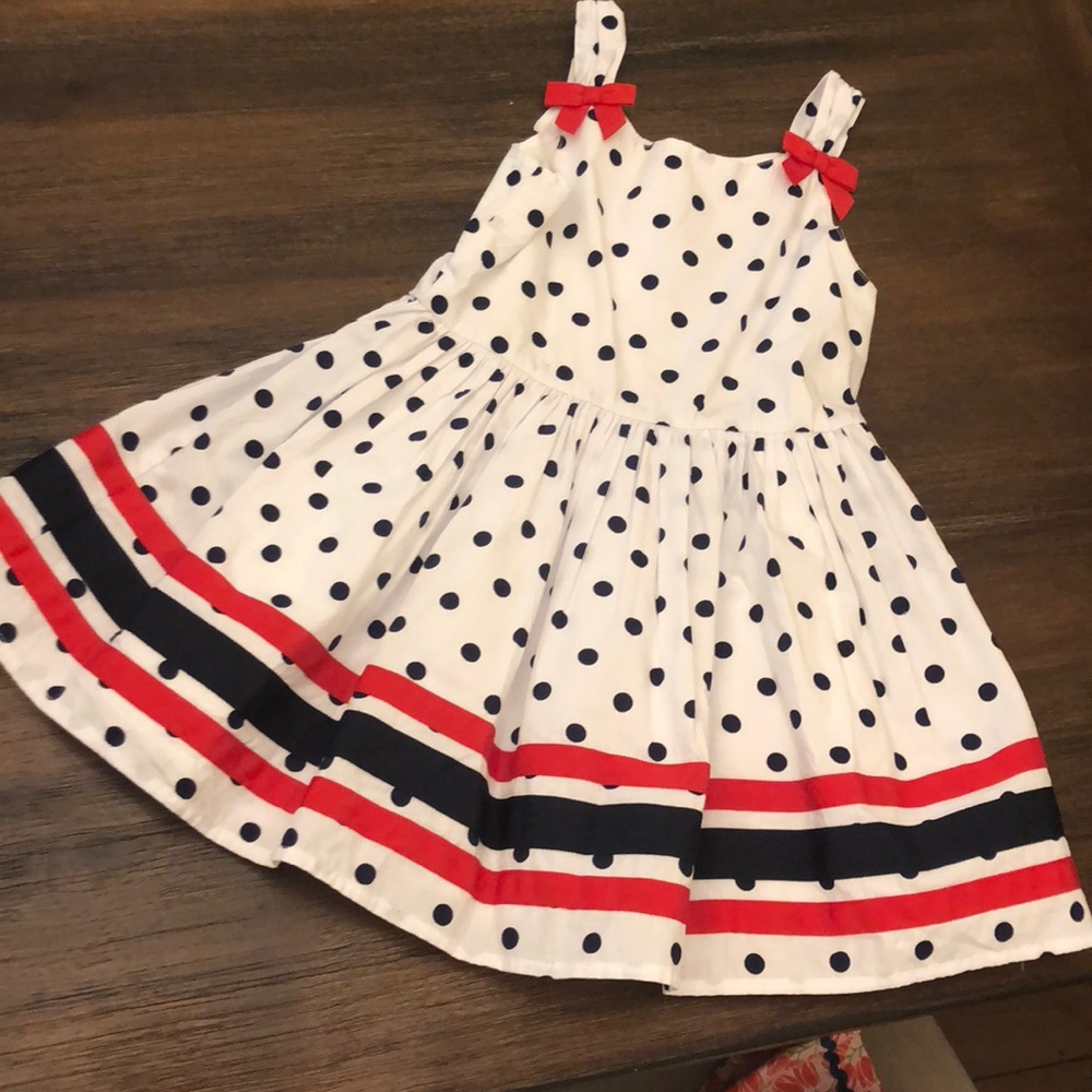 Gymboree Red white and navy blue dress